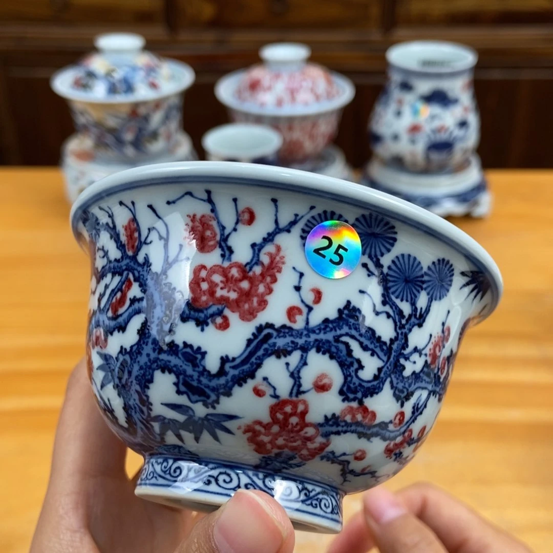 手绘现代茶具非古董