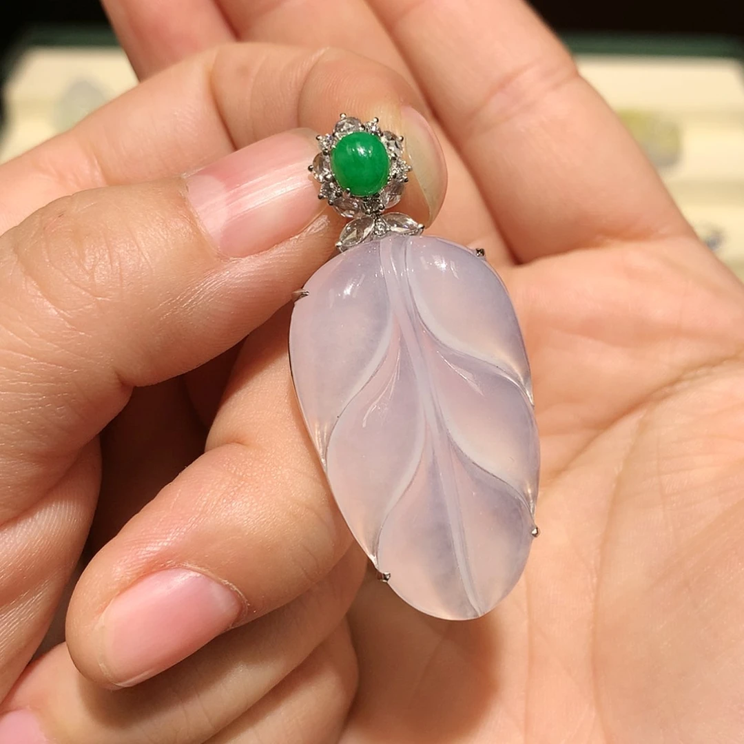 【闪购商品】翡翠颈饰18K金镶嵌缅甸A货