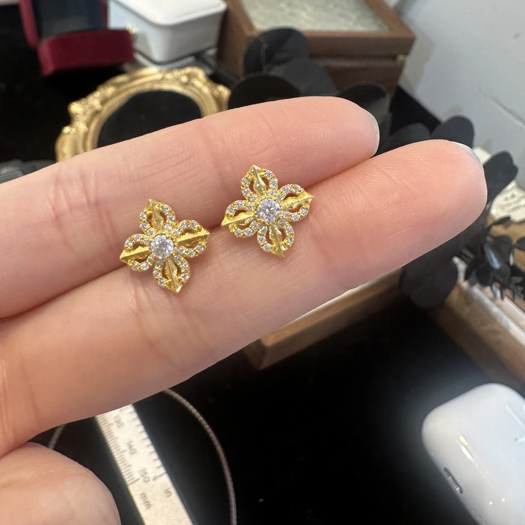 足金999 黄金5G工艺 耳饰