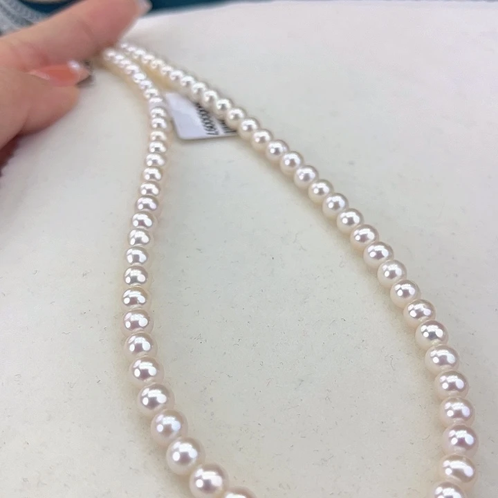 淡水珍珠颈饰未镶嵌5-6极光炫彩