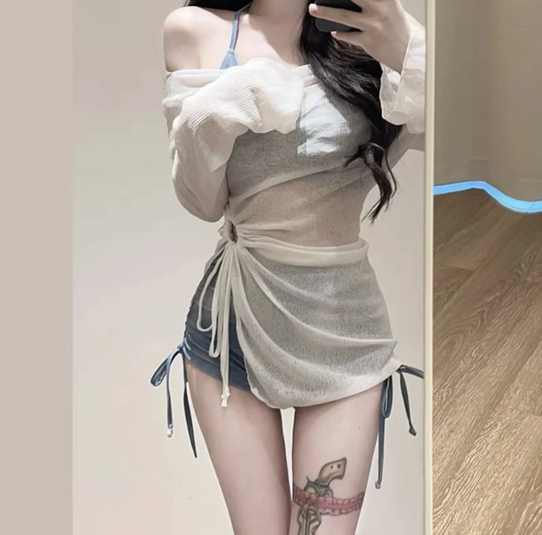 泳衣女2025新款分体保守泳衣平角设计遮肉显瘦比基尼度假温泉