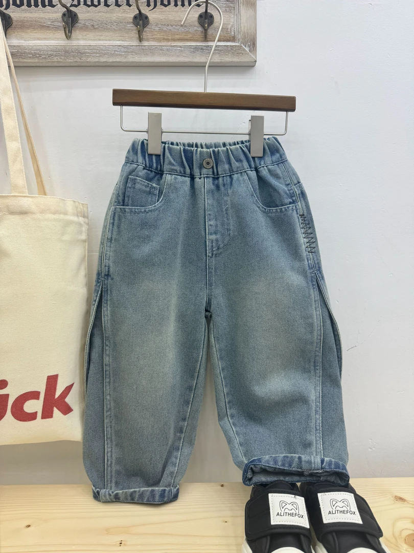 2025新款百搭宽松韩版男女同款牛仔裤 A8026