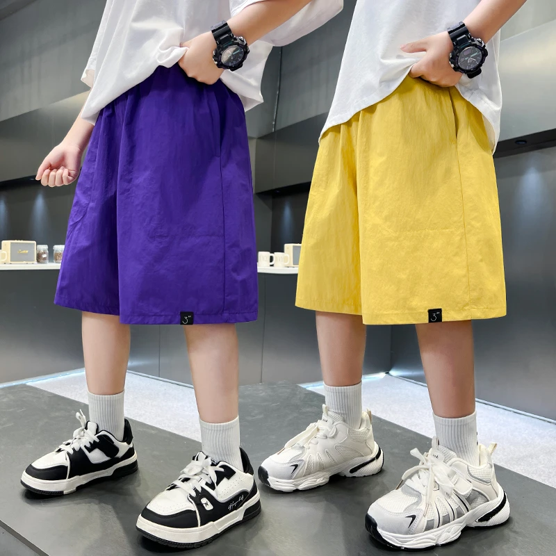 男童短裤夏季新款薄款多巴胺裤子中大儿童运动休闲韩版五分裤男孩