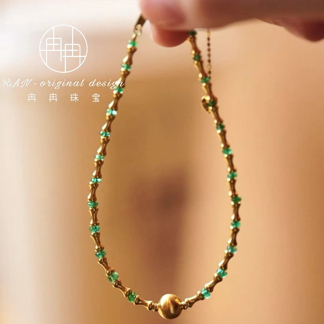 【潇冉冉珠宝】18K金祖母绿手链多样性发一件