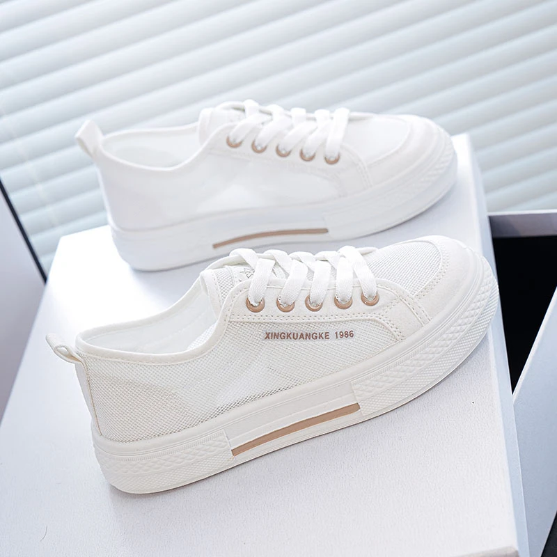 【直播专享】小白鞋女夏季百搭透气软底运动鞋轻便镂空网鞋女透气