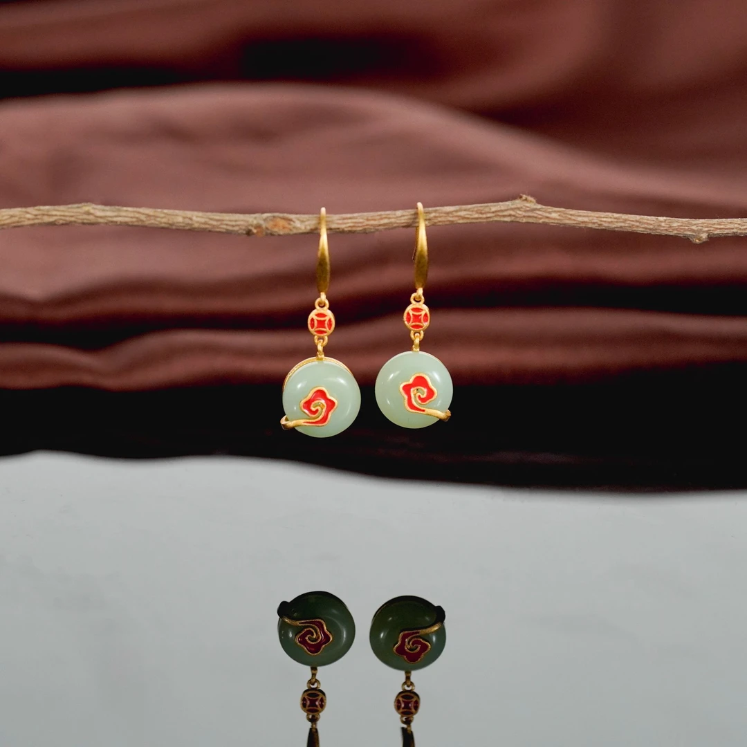 铜合金耳饰 时尚耳饰气质简约古法古风中国风百搭气质复古0037E