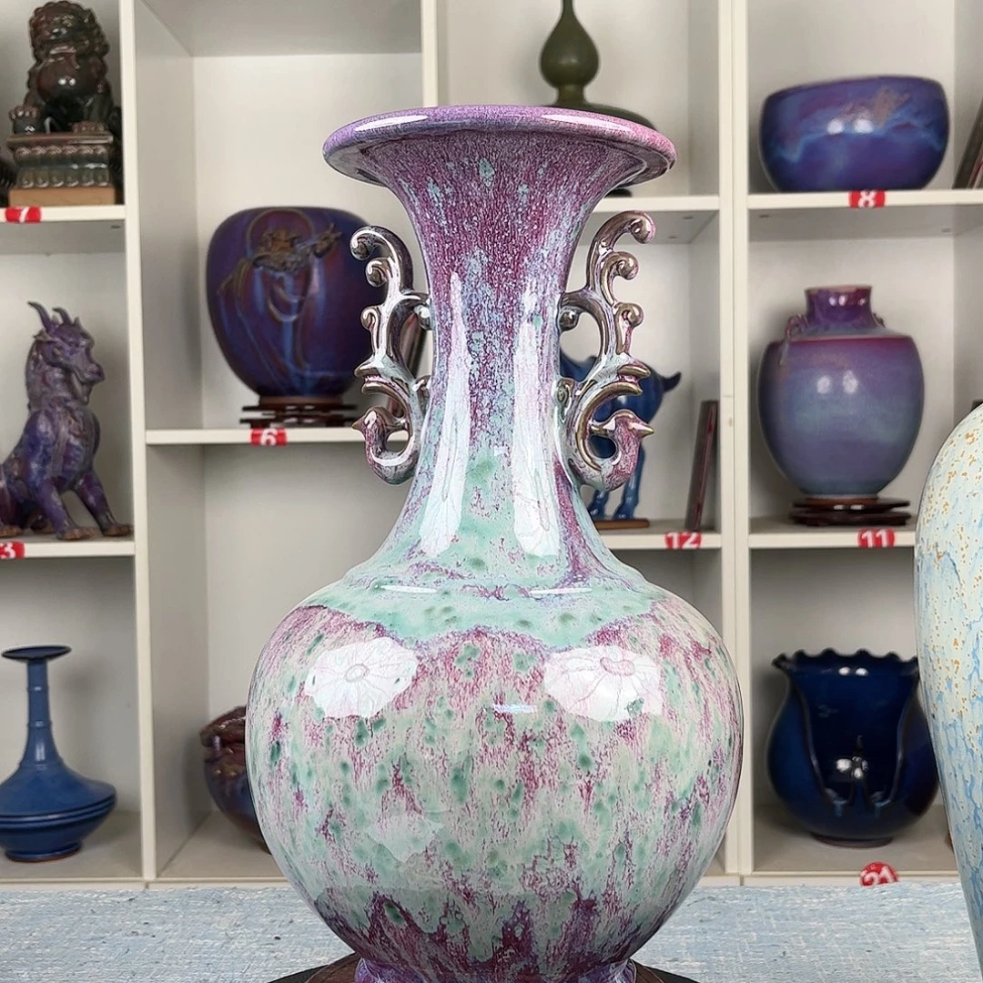 瓷片摆件……丹凤朝阳。无礼盒