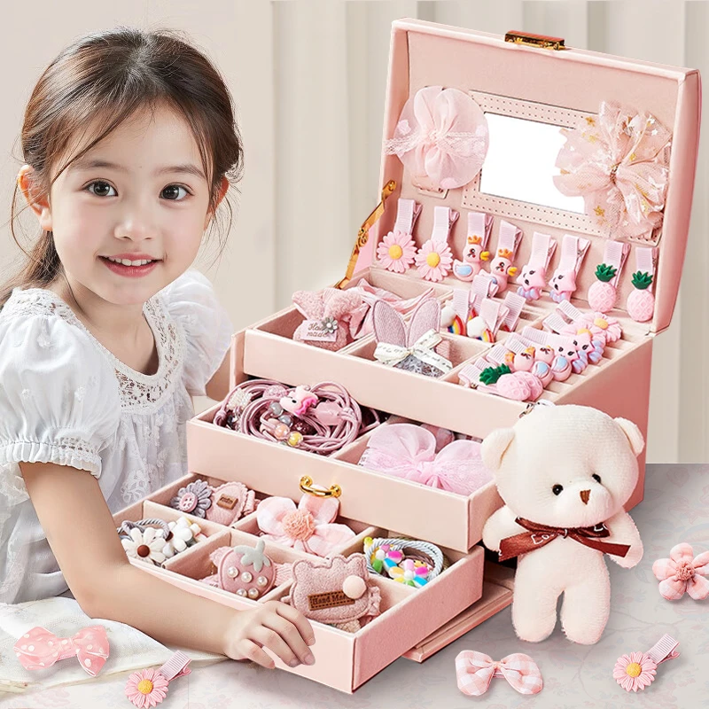 公主首饰高端礼盒生日礼物适合6 - 12岁小女孩过家家发饰礼盒礼物
