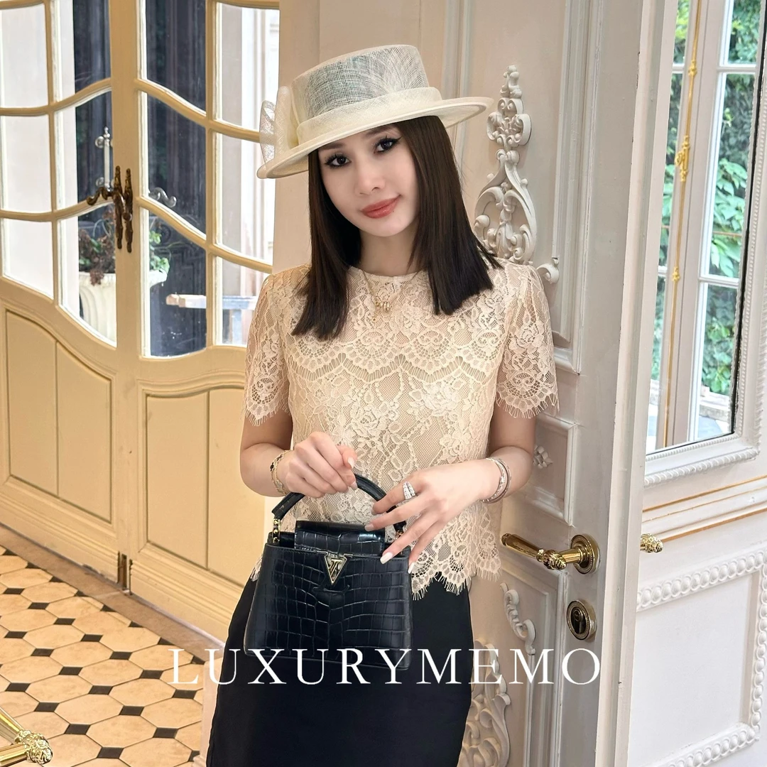 LUXURYMEMO【巴黎情书】蕾丝气质感叠穿神器优雅小罩衫
