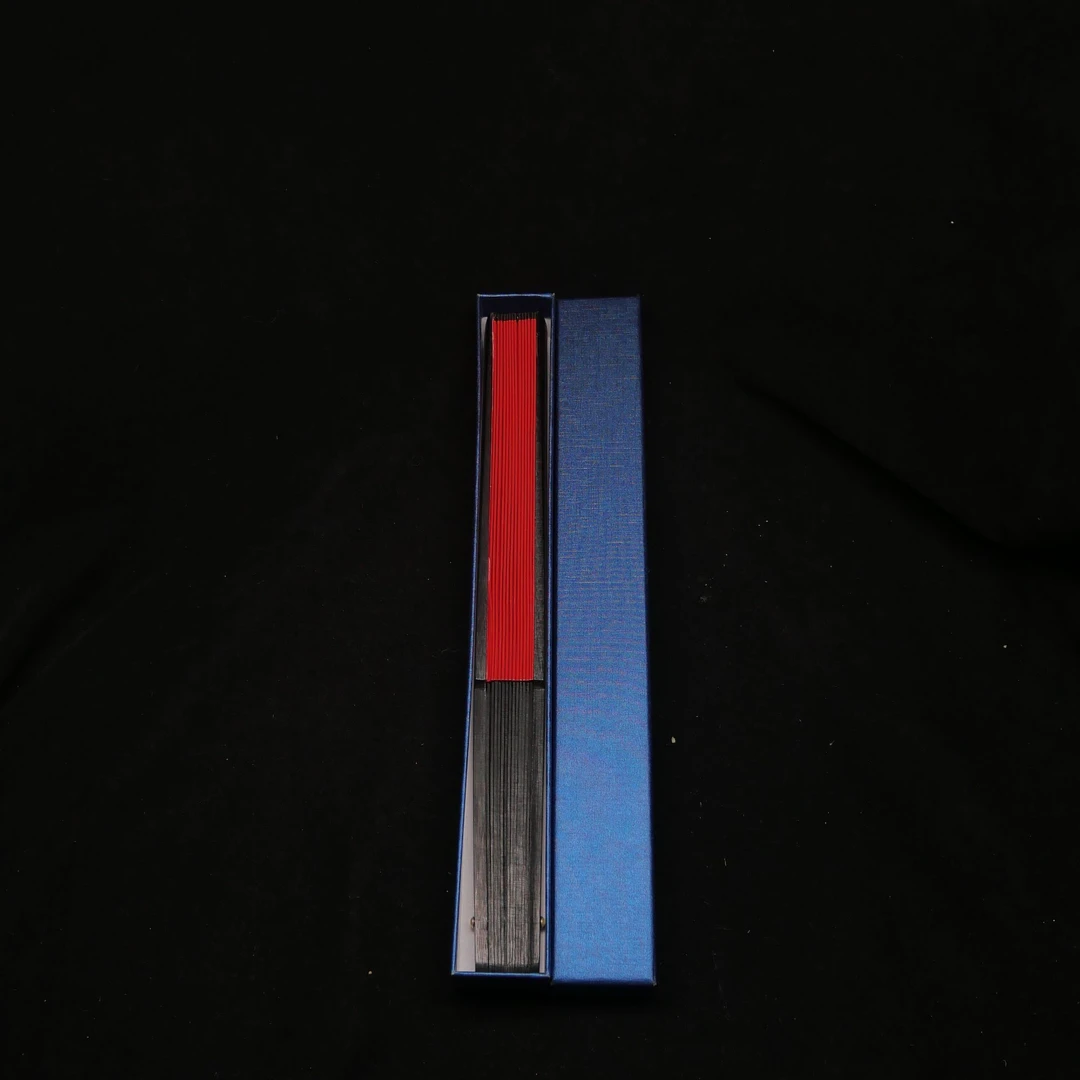 《红色05顺风顺水》【一两风小蓝条】10寸书法手写手绘扇子-带礼盒