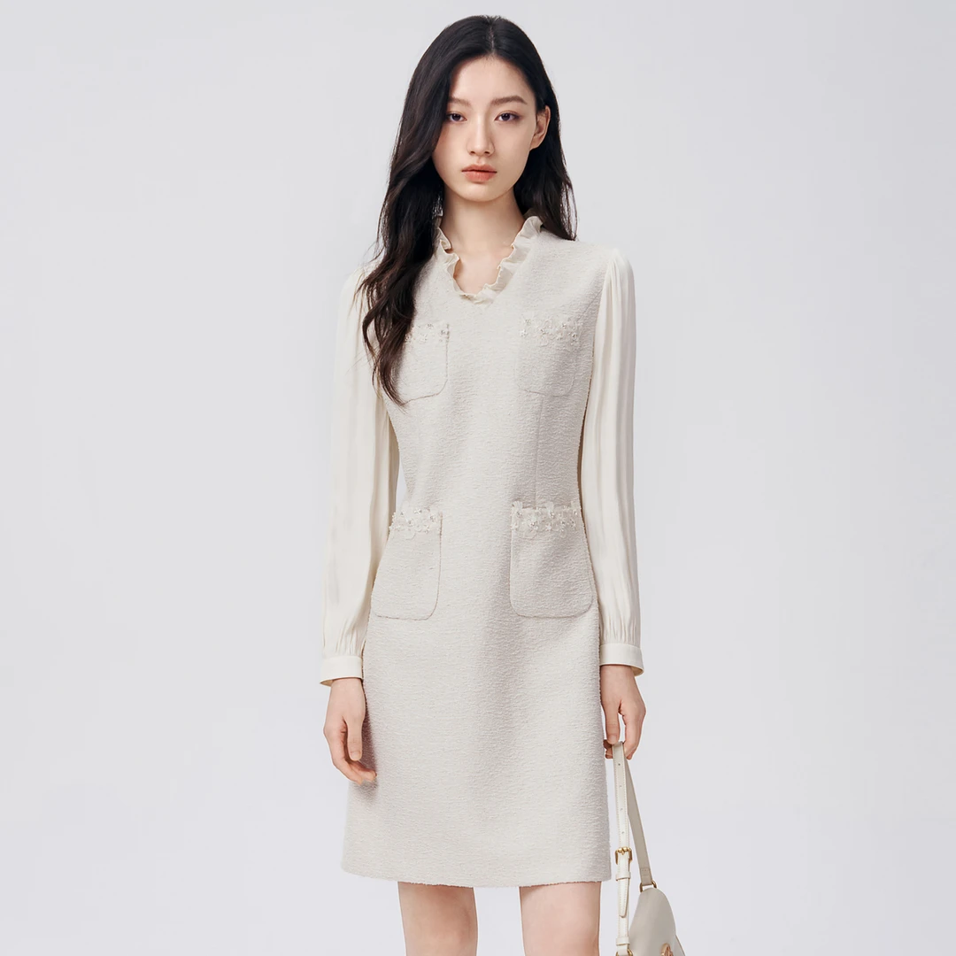 魔法裙BuouBuou25春新品首发假两件小香风连衣裙女BLAG069