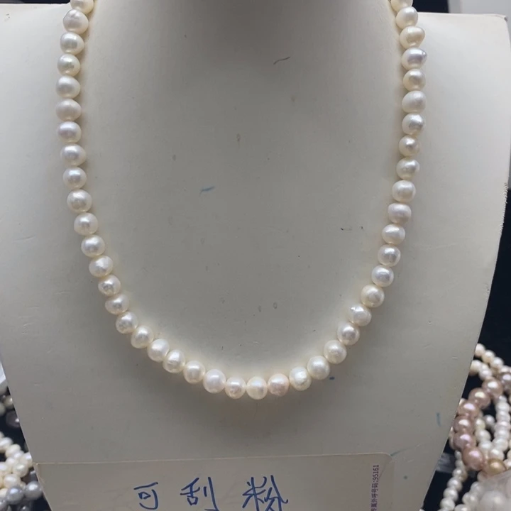 颈饰合金淡水珍珠