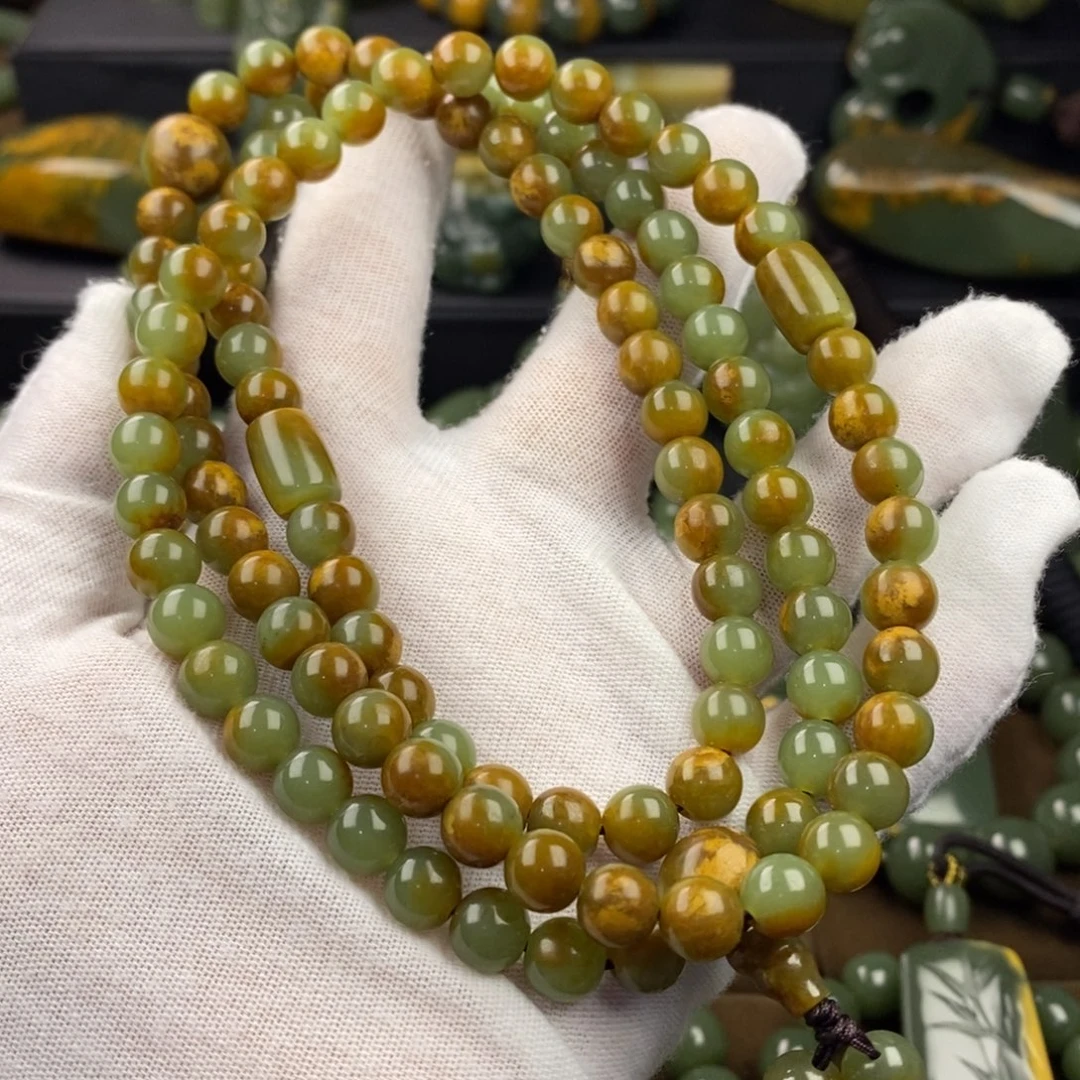 岫岩河磨玉（透闪石质玉）未镶嵌手链