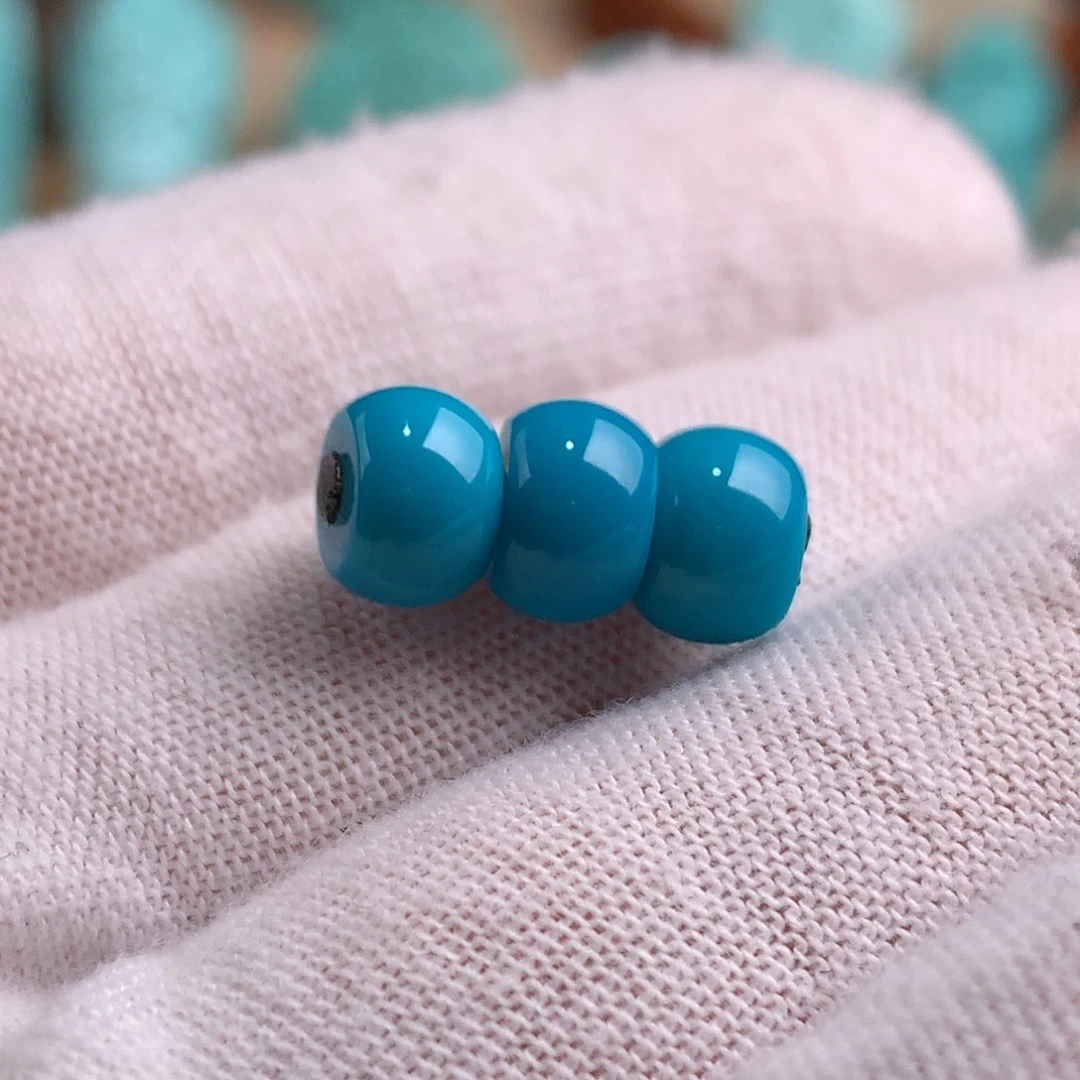 绿松石未镶嵌绿松石3连珠