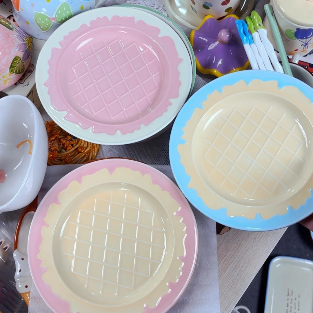 陶瓷冰激凌八寸餐盘全品一个颜色备注