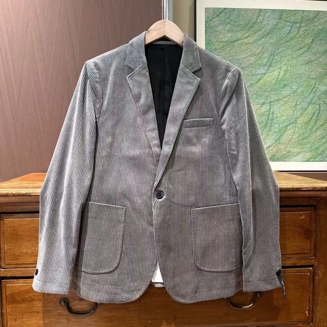 男人衣柜代工 灯芯绒轻商务休闲夹克外套 A3118 DM24F395