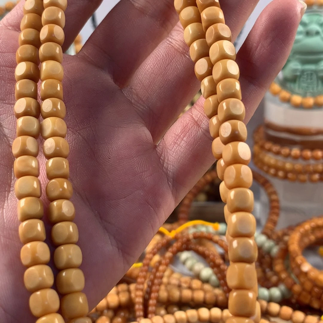 星月菩提吊坠小*舅7×6方糖老料脖挂