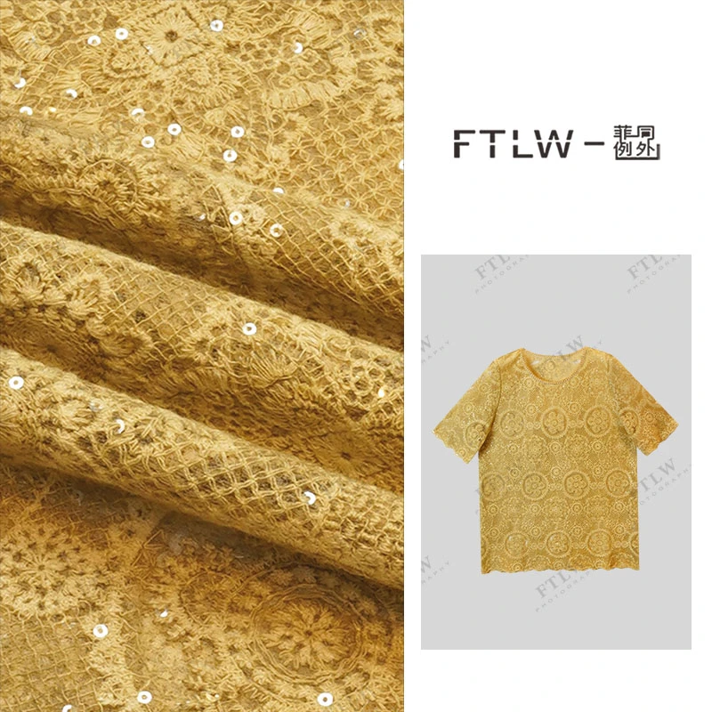 板熙FTLW-【万花丛中】轻奢气质时尚优雅女装上衣短袖T恤-3497