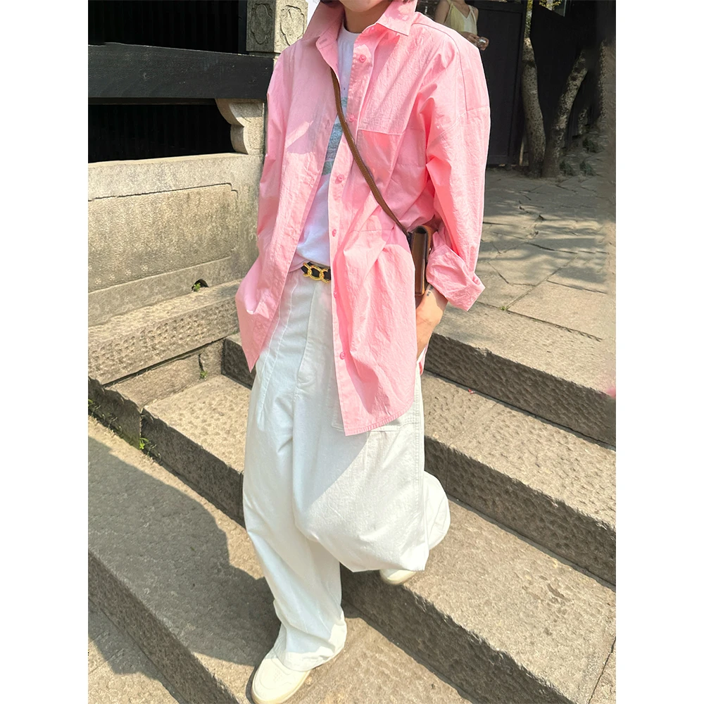 SHIIEELL【街拍裤】夏季出行时尚舒适透气100棉方形插袋工装裤P593K