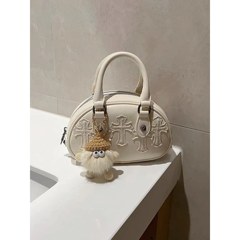 2025新款粉色保龄球小众手提包高级感迷你包包韩版单肩斜挎小包女