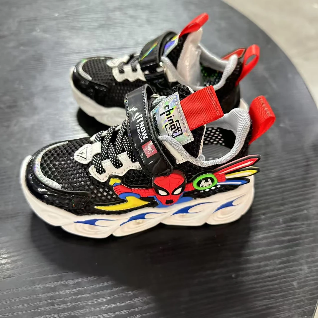 【现货】XZ-2618  黑色 儿童时尚休闲百搭软底包头防滑