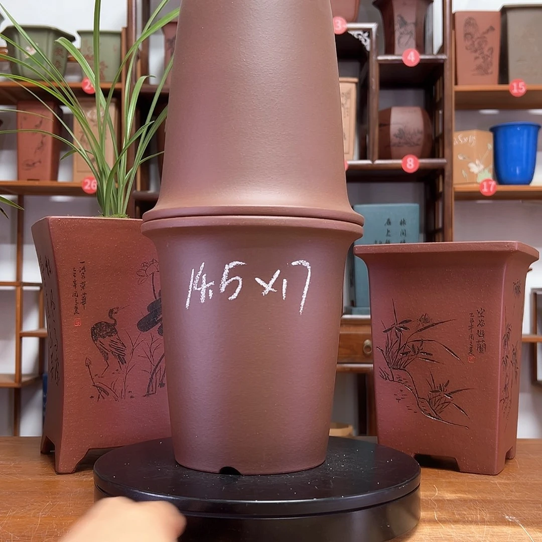 紫砂花盆周之夏精品紫砂花盆