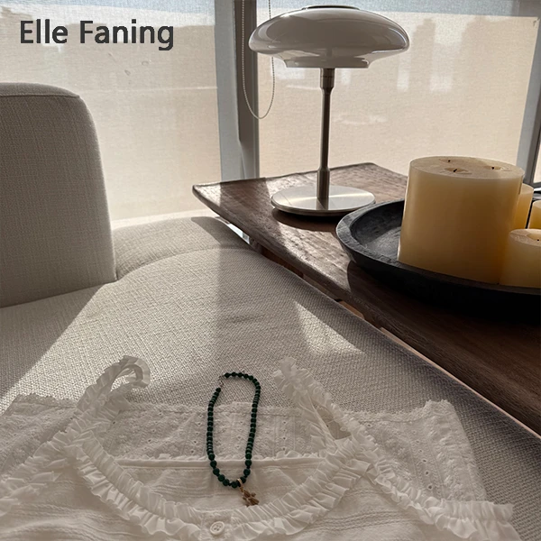 非金属仿珍珠项链 芒果优选-天然kongque石新中式串珠项链