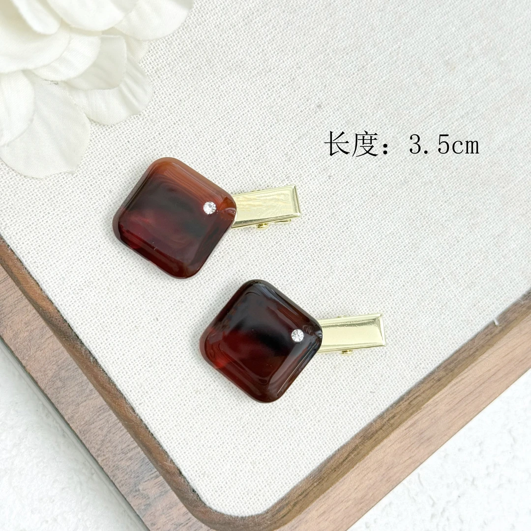 BAOSHATI/宝莎缇F-185高级感醋酸高端侧边鸭嘴夹