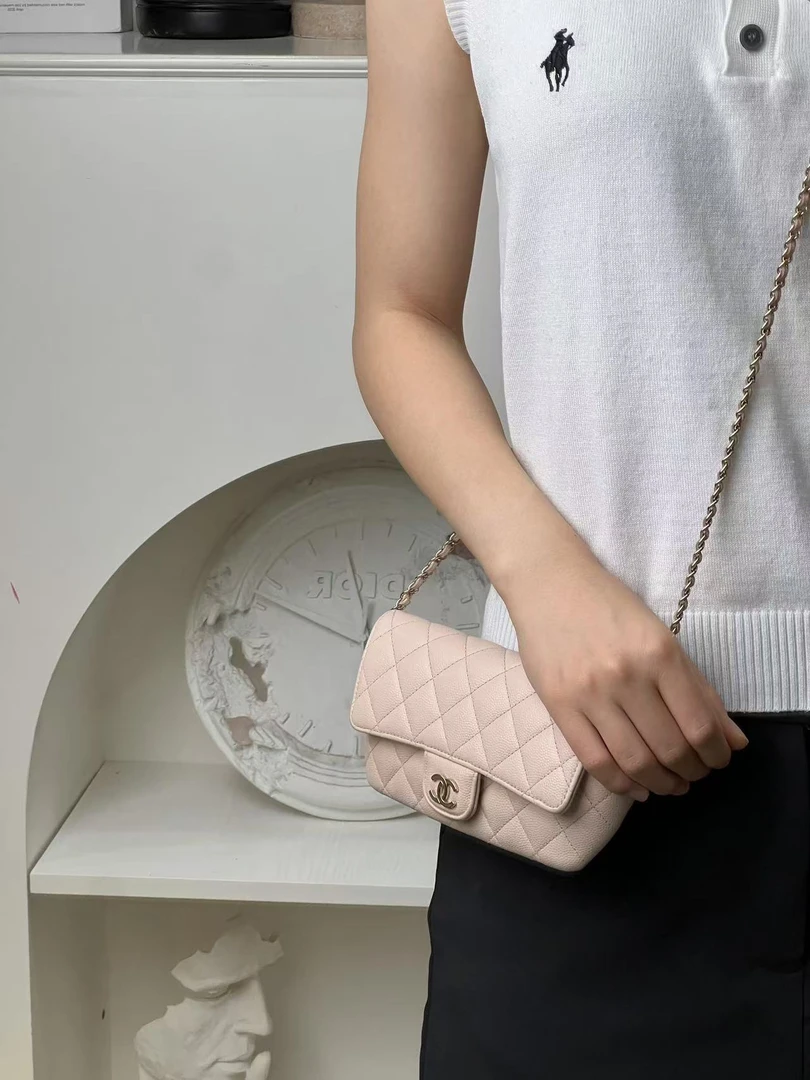 95新 Chanel/香奈儿 眼镜包裸粉色/甄选