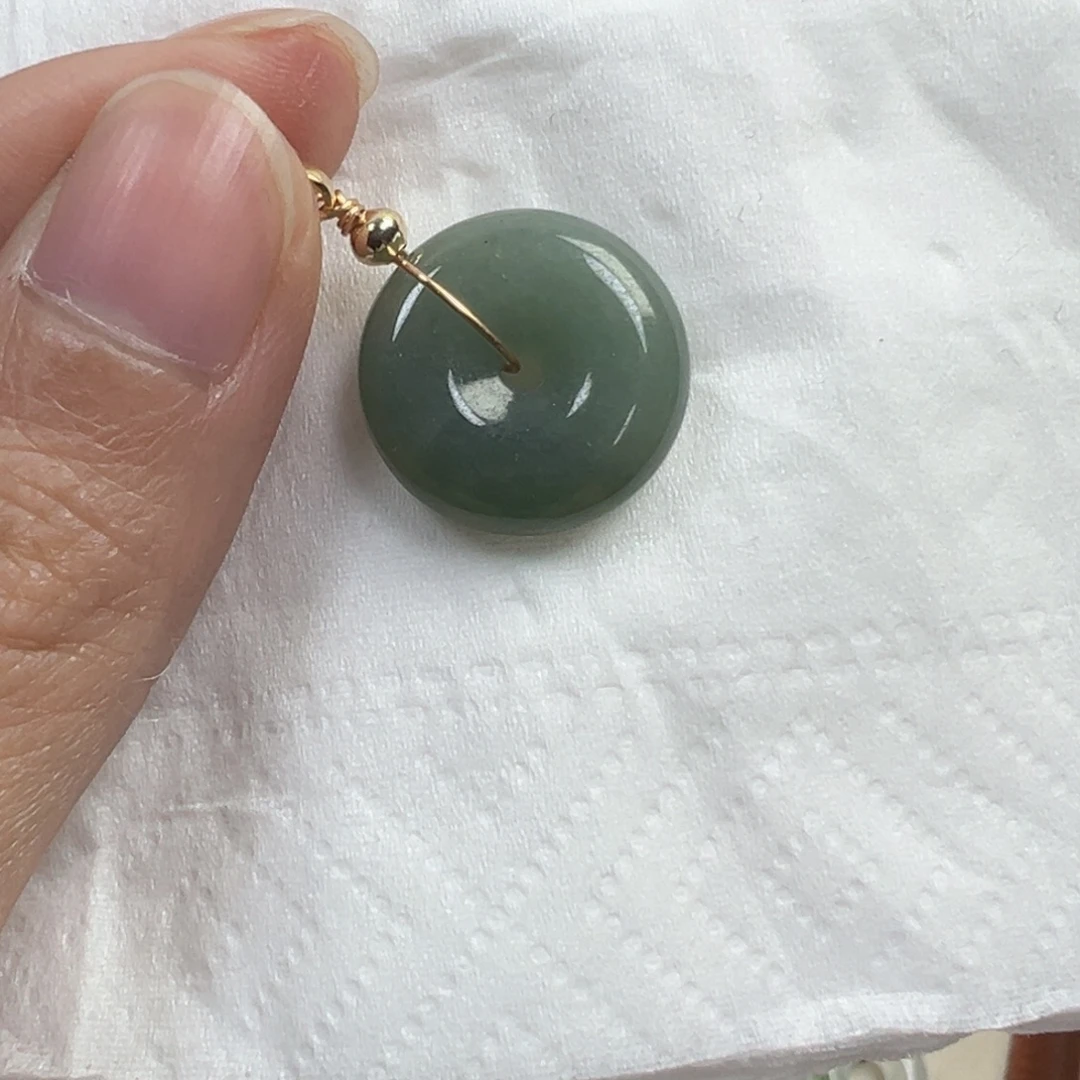 翡翠散珠翡翠平安扣一个