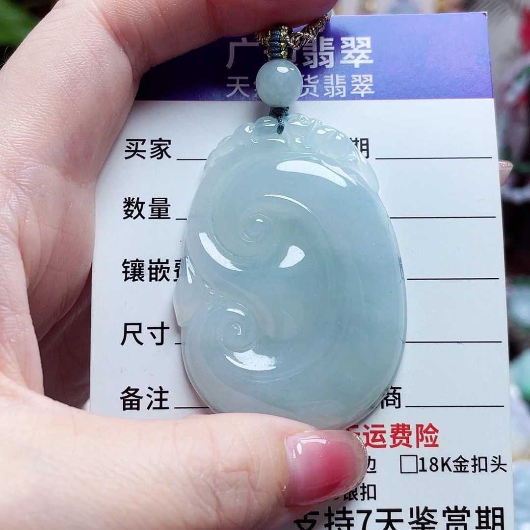 翡翠未镶嵌颈饰如意17