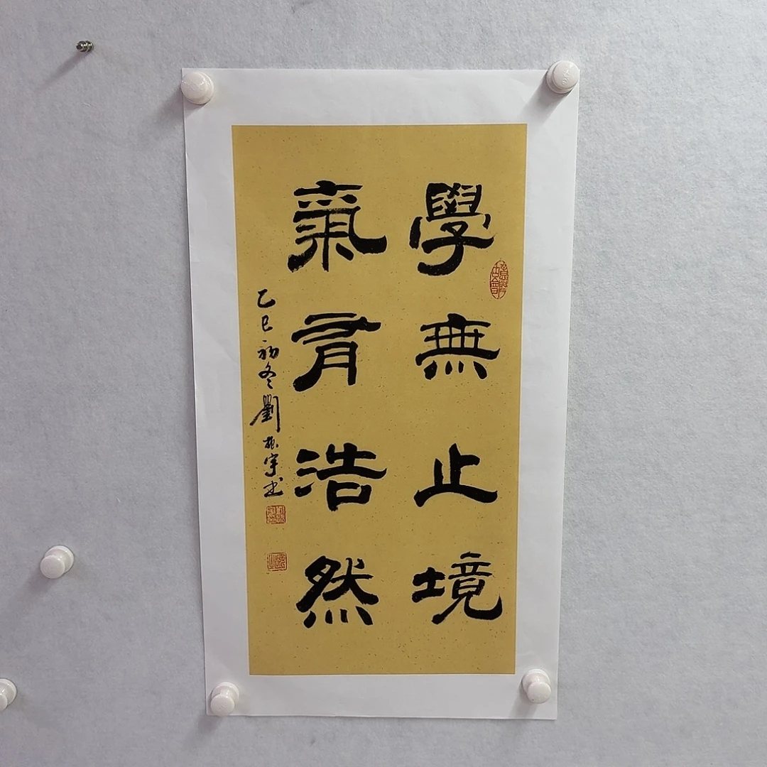 书法学无止境气有浩然34×68cm