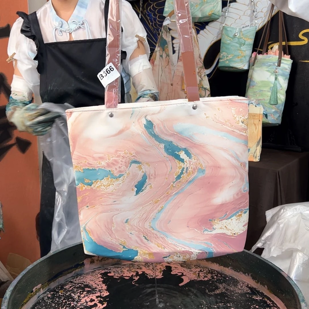 366粉蓝金懒人包包手作