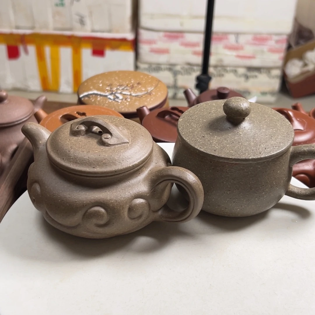 闲***边茶壶紫砂五彩段泥如意仿古200两个盖杯