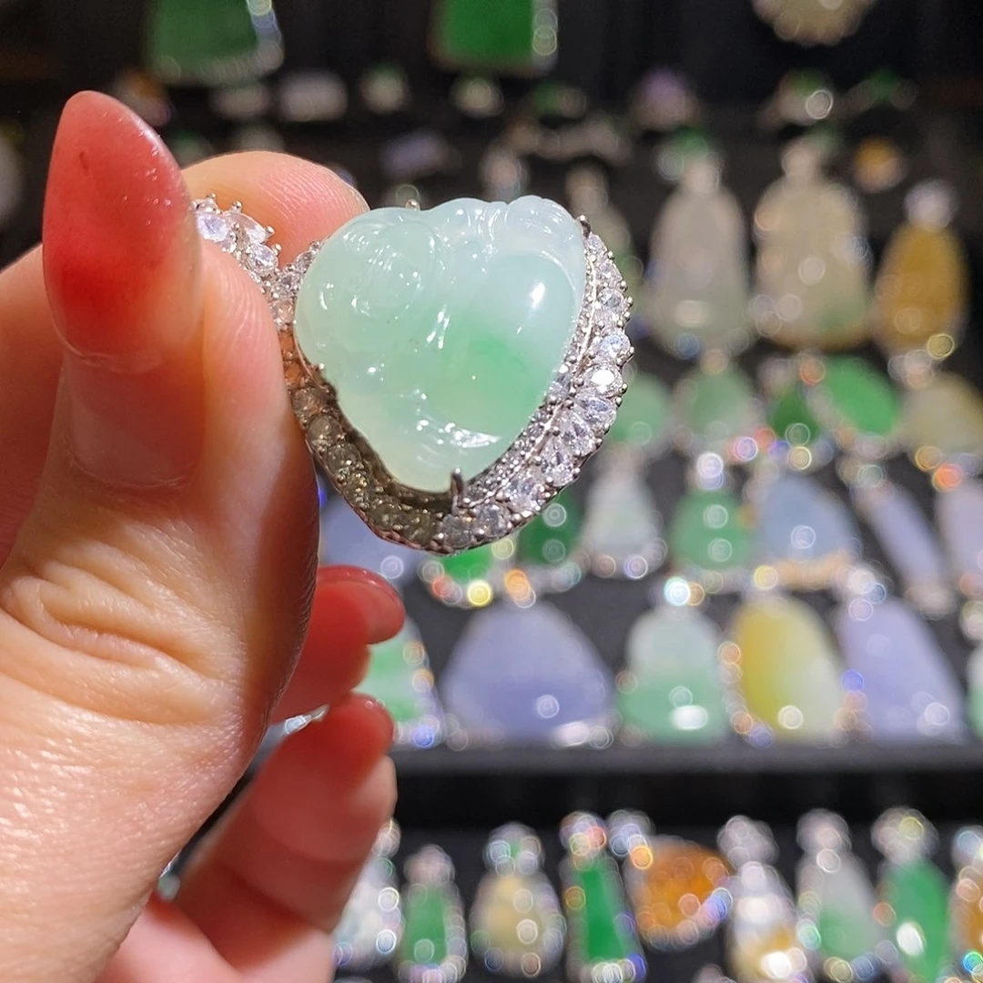 颈饰银S925镶嵌翡翠天然翡翠