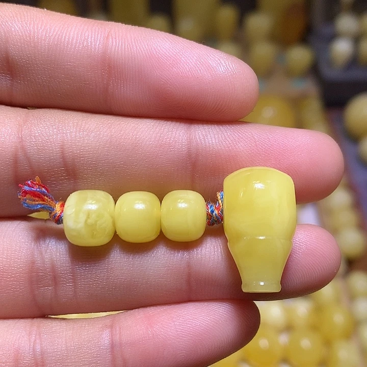 蜜蜡未镶嵌裸石天然俄料黄白花蜜蜡套装8.5-11