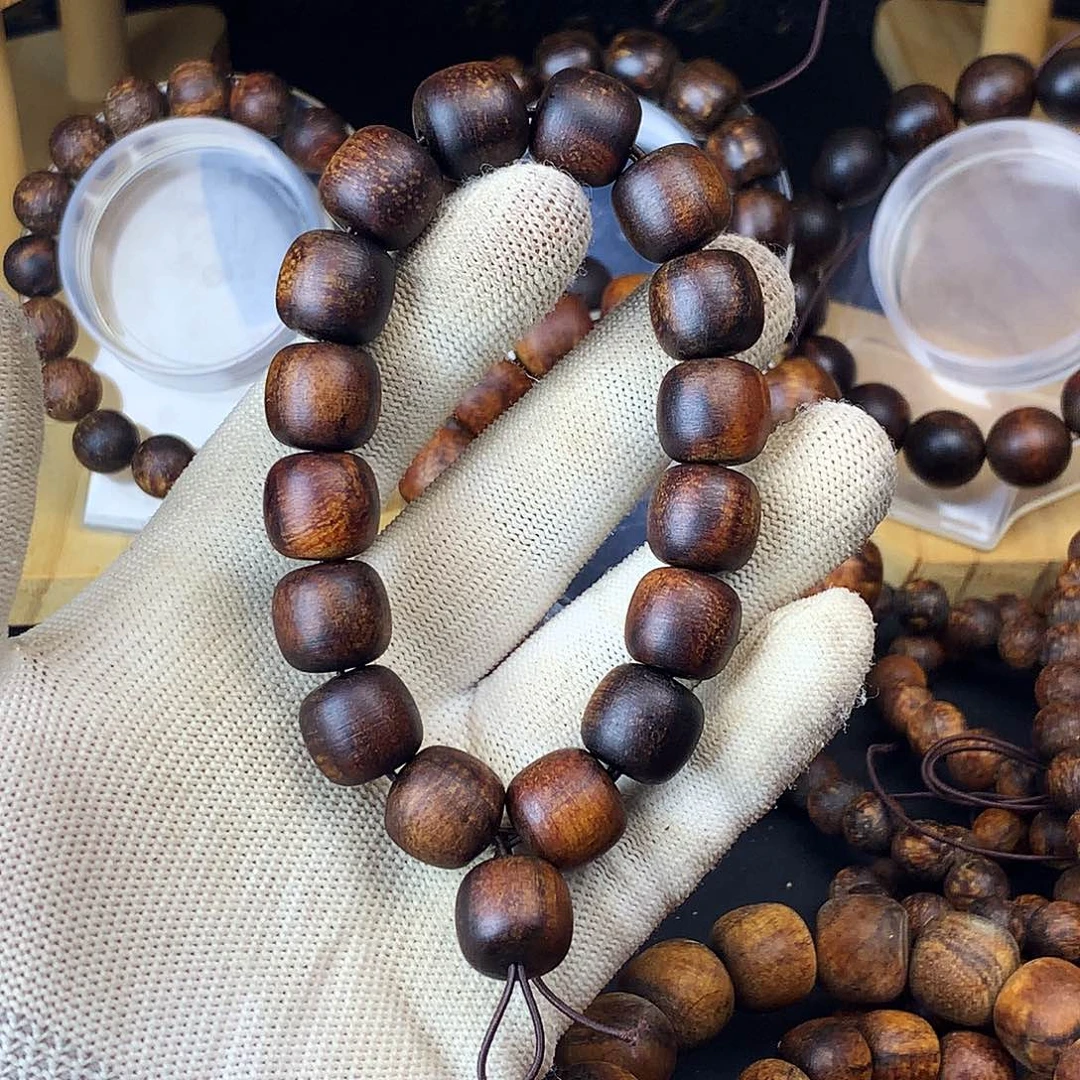 贡木手串/手链1314红黑油龙鳞粗抛