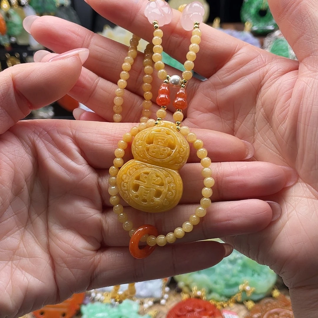 翡翠未镶嵌颈饰代编织