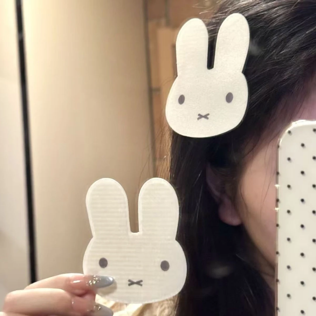 可爱卡通米菲兔魔术贴超萌百搭少女碎发刘海发帖日韩百搭前额发饰