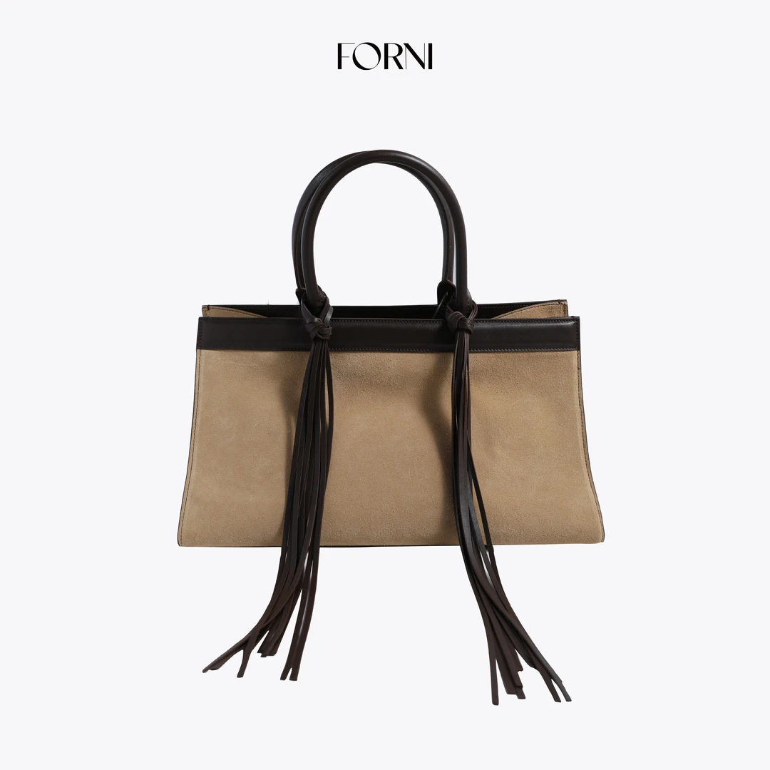FORNI 左岸时光 天鹅绒磨砂皮流苏大容量包包