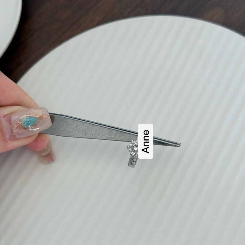 铜合金戒指 银色六边型菱形蜂窝六爪镶锆戒指【J229】