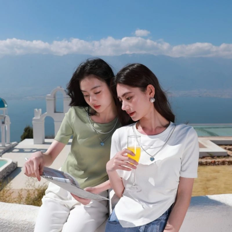 【直播专享】X832062 T恤 香影夏装新款黑科技设计感不规则开叉正