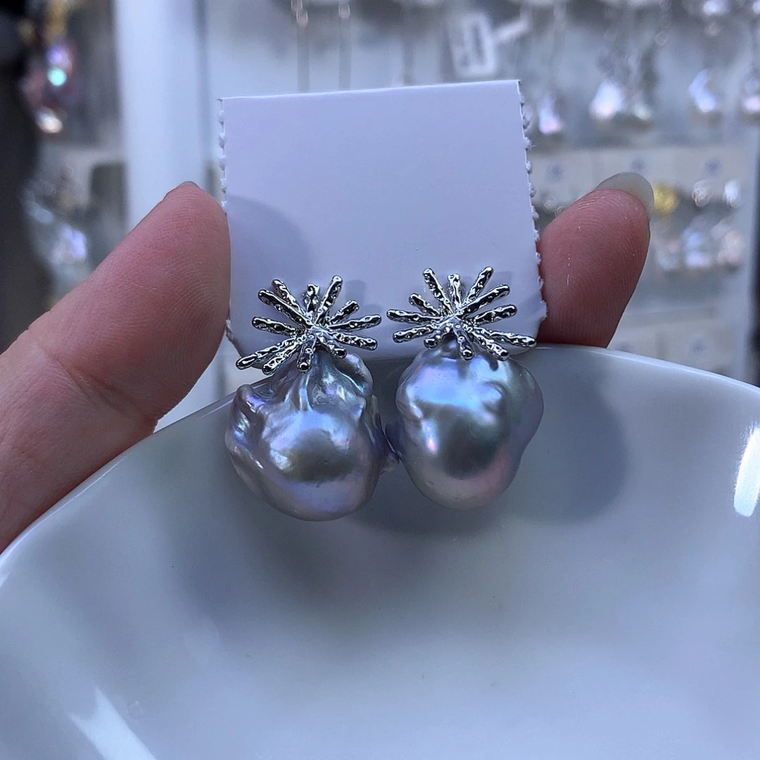 合金淡水珍珠耳饰福利3921有瑕