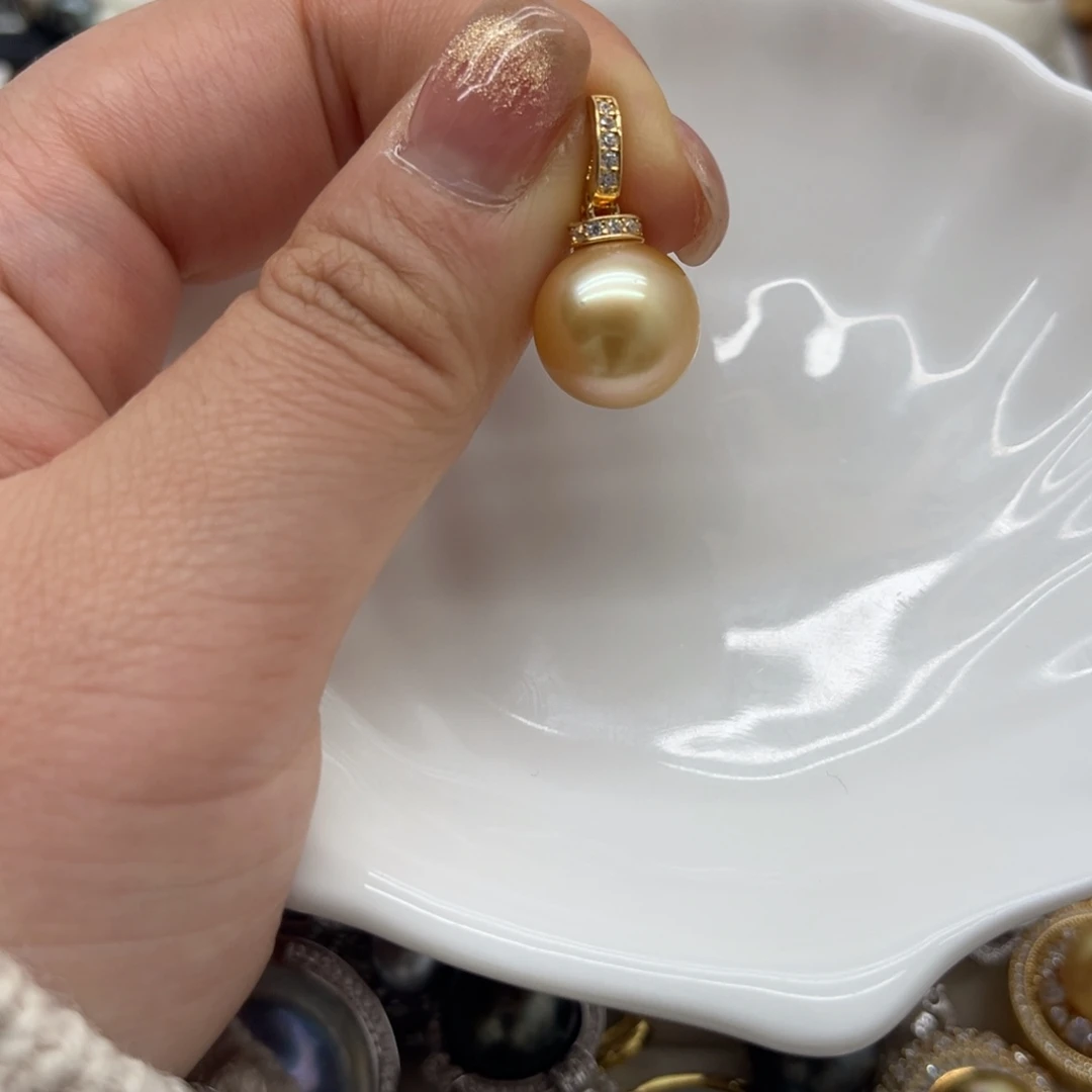 吊坠(不含链)海水珍珠银S925镶嵌