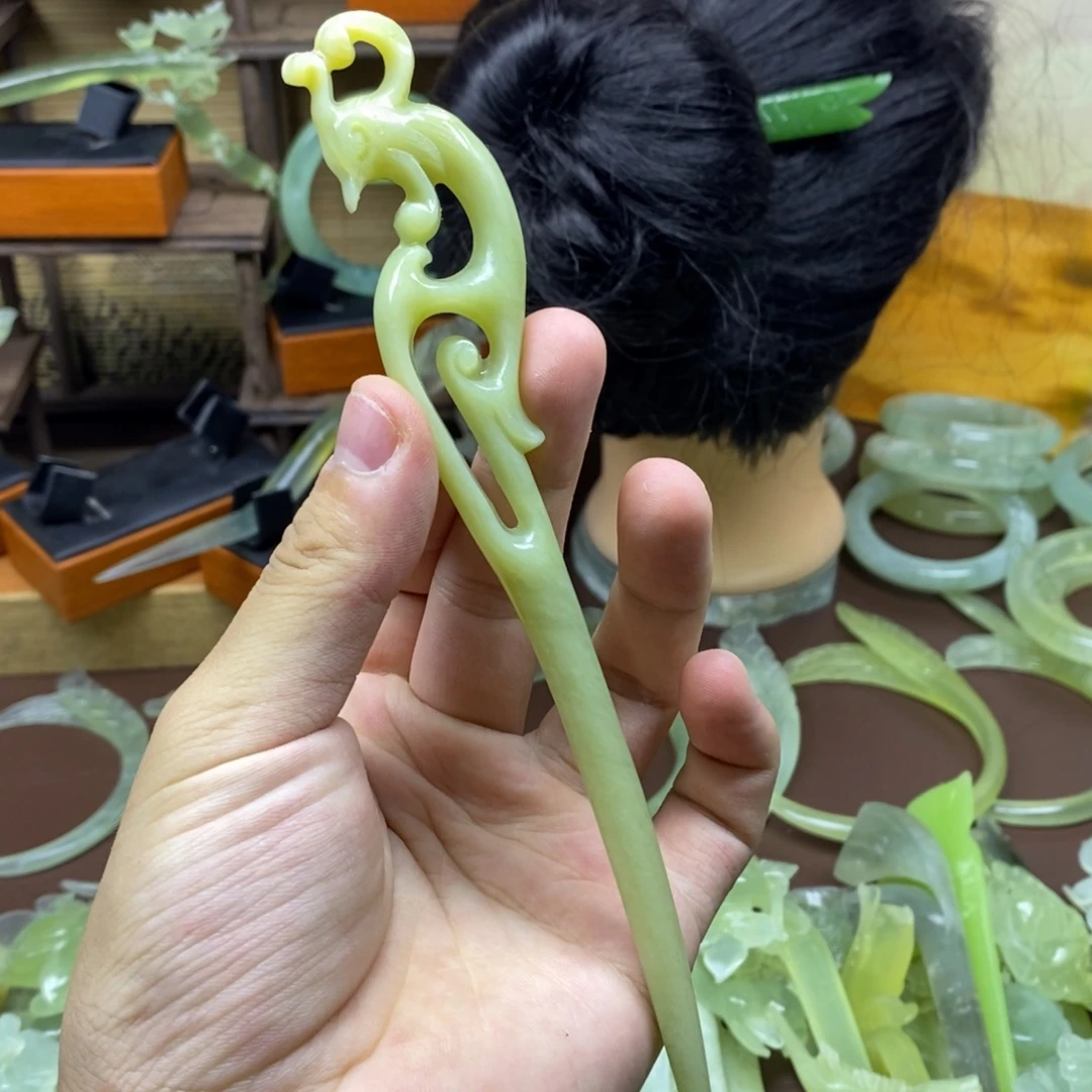 未镶嵌蛇纹石玉发饰