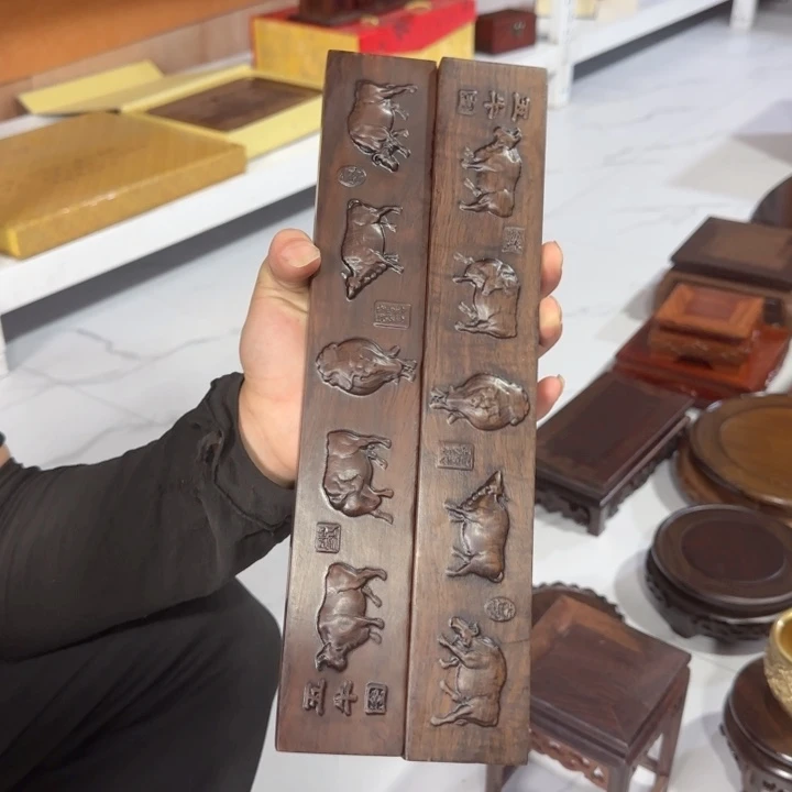 琉璃手工艺品红木工艺品摆件