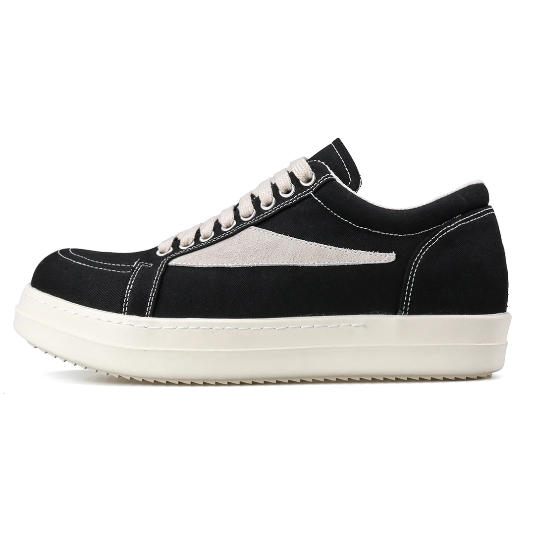 【帆布版】6cm内增高鞋子倒三角帆布Ro板鞋男士厚底复古德训鞋