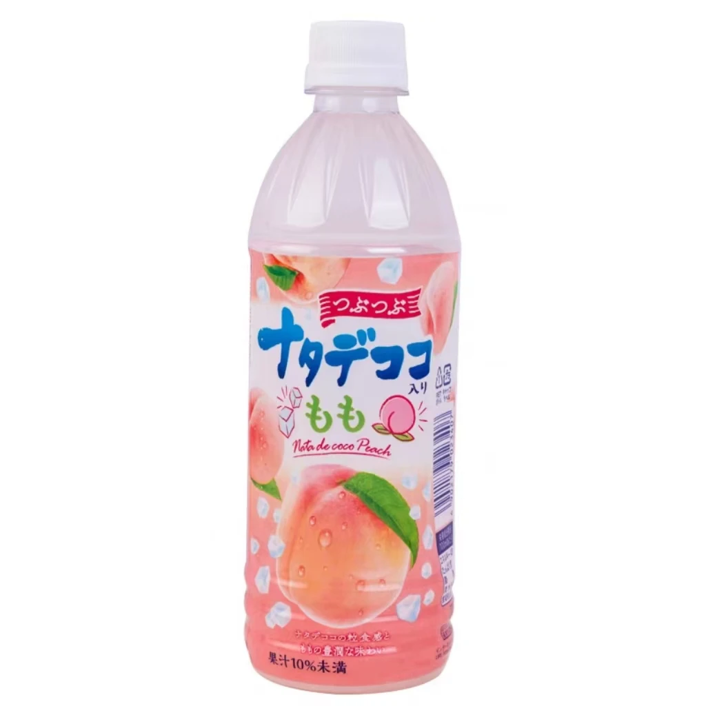 日本白桃味含椰果饮料500ml