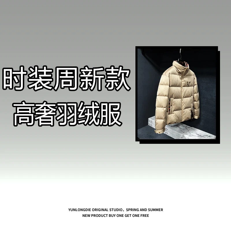 【99433】高奢2025白鸭绒轻暖羽绒服立领男士冬季新款保暖羽绒服男