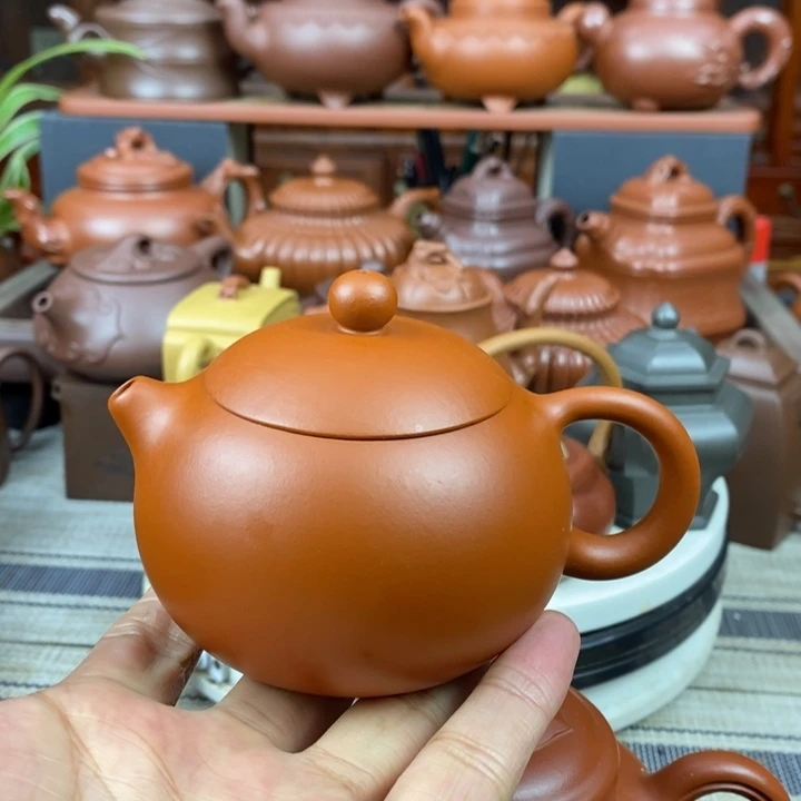 紫砂茶壶西施110-220cc原矿赵庄朱泥